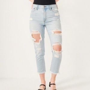 Abercrombie and Fitch Destroyed Boyfriend Jeans